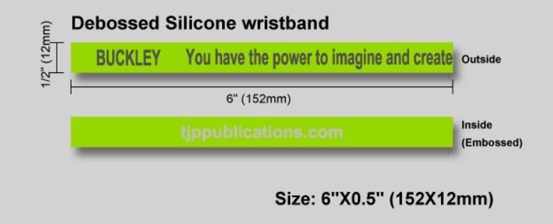 Buckley Debossed Silicon wristband