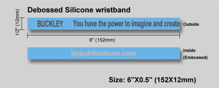 Buckley Debossed Silicon wristband