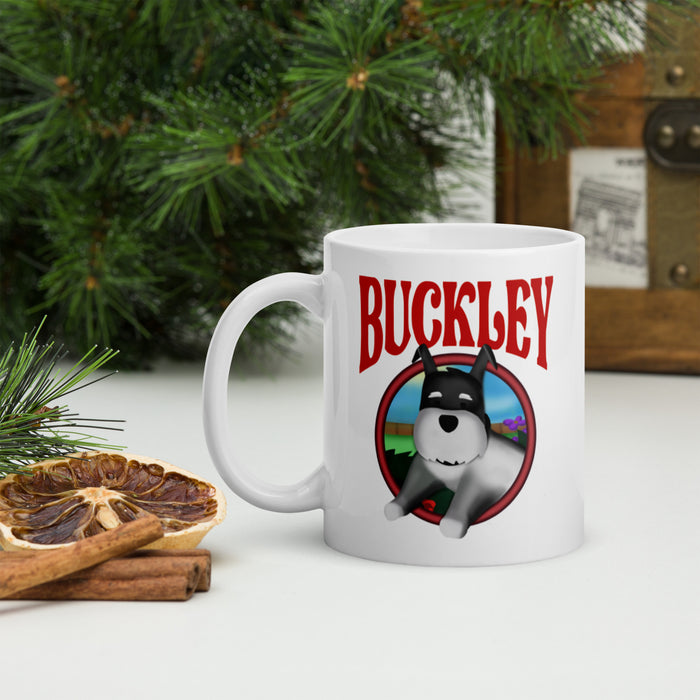 Buckley White glossy mug