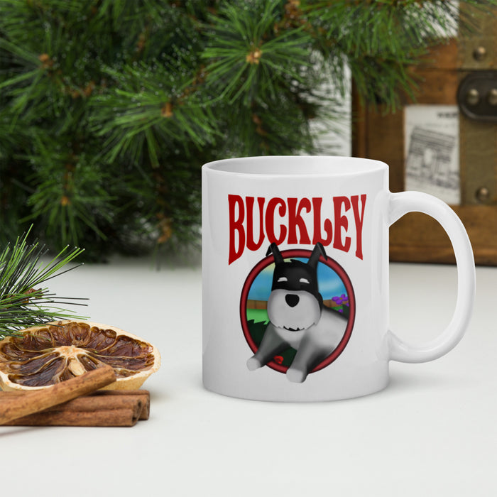 Buckley White glossy mug